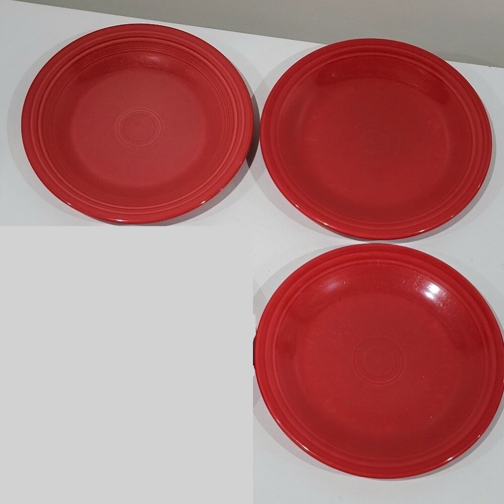 Fiestaware 3 dinner plates Scarlet